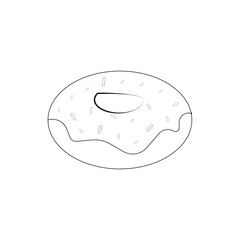 Donut icon, isometric 3d style