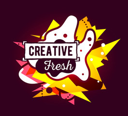 Vector illustration of colorful pink and yellow abstract composi