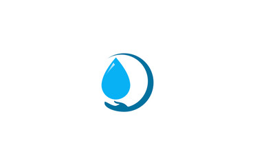 hand circle water drop logo