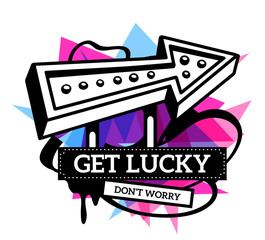 Vector illustration of colorful pink and blue abstract compositi