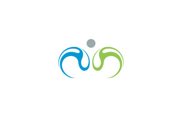Fototapeta premium human circle connection logo