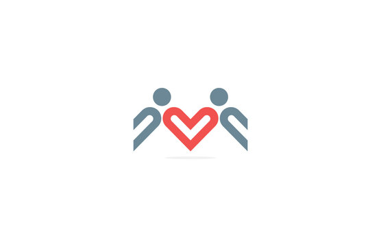 Link Heart Human Love Logo