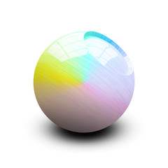 Shape with cap paint on white background