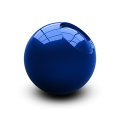 Shape with cap paint on white background