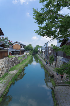 Hachiman-bori canal in Omihachiman.