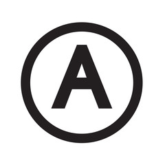 Basic font for letter A icon Illustration design
