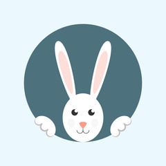White easter rabbit