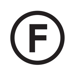 Basic font for letter F icon Illustration design