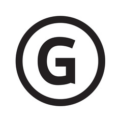 Basic font for letter G icon Illustration design