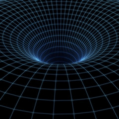 Abstract black holes, wormholes, warp tunnel.