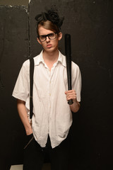 Young man at dramatic image