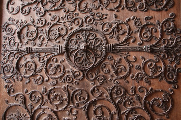 Architectural details of Cathedral Notre Dame de Paris.