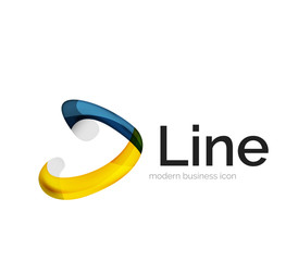 Modern vector ribbon logo