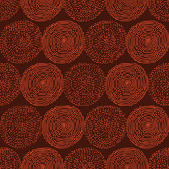 Abstract seamless background with dashed circle spirales