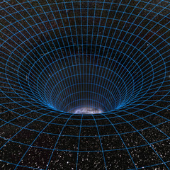 Abstract black holes, wormholes, warp tunnel.