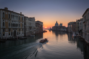 Sunrise on Grand Canal in Venice