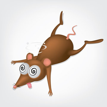Illustration of cartoon rat.