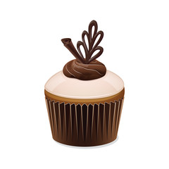 Cupcake icon isolated on a white background.