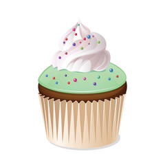 Cupcake icon isolated on a white background.