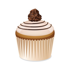 Cupcake icon isolated on a white background.