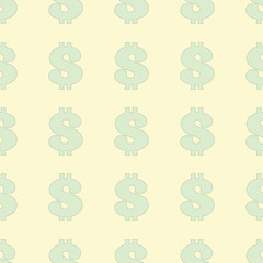 Obraz premium Seamless pattern with dollar sign