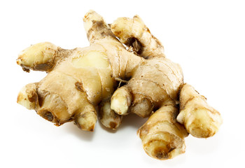 ginger on white background.