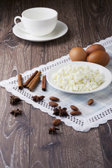 cottage cheese in a plate