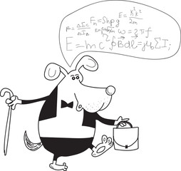 dog Professor, scientist, portfolio, thoughts, formulas