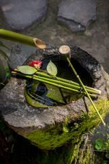 Traditional Japanese House Water/ Old Vintage Traditional Japanese House Water