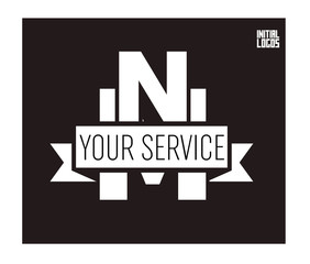 Fototapeta na wymiar NM Initial Logo for your startup venture