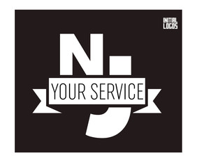 NJ Initial Logo for your startup venture