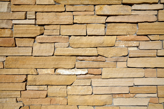 Stone Natural southwest ledge rubble rock wall closeup