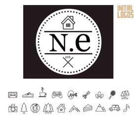 NE Initial Logo for your startup venture