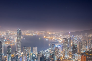 Obraz premium Hongkong skyline