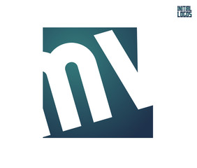 MV Initial Logo for your startup venture