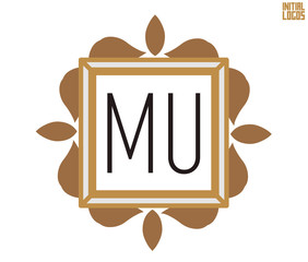 MU Initial Logo for your startup venture