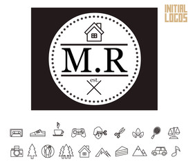 MR Initial Logo for your startup venture