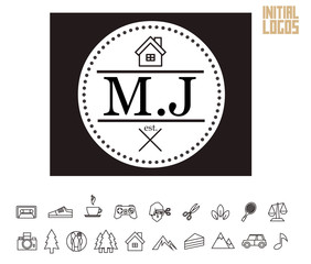 MJ Initial Logo for your startup venture