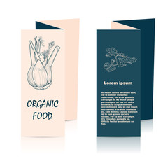 Organic food brochure for design