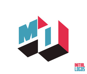 Fototapeta premium MI Initial Logo for your startup venture