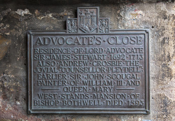 Advocate's Close in Edinburgh, Scotland.