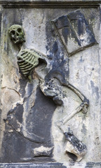 Dancing Skeleton in Stone