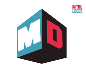 MD Initial Logo for your startup venture