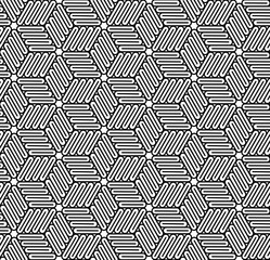 Vector seamless texture. Modern abstract background. Repeated monochrome pattern of blocks.