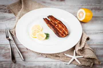 Grilled salmon
