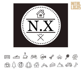 NX Initial Logo for your startup venture