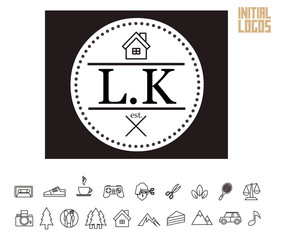 Obraz premium LK Initial Logo for your startup venture