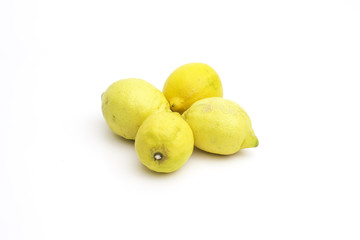 Lemons on a white background