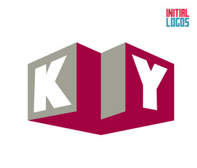 Fototapeta premium KY Initial Logo for your startup venture
