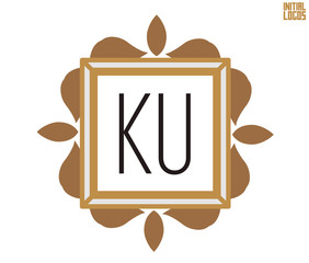 KU Initial Logo for your startup venture